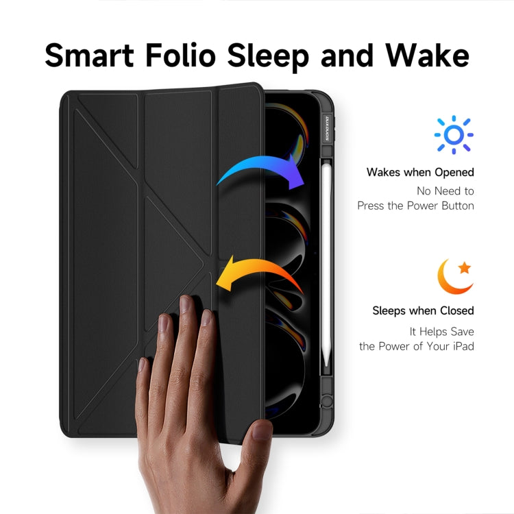 For iPad Pro 13 2025 / 2024 DUX DUCIS Magi Series Smart Leather Tablet Case(Black) by DUX DUCIS