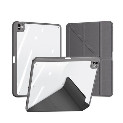 For iPad Pro 13 2025 / 2024 DUX DUCIS Magi Series Smart Leather Tablet Case(Grey) by DUX DUCIS