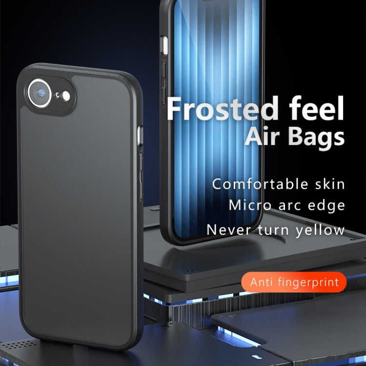 For iPhone 16e Armor Precise Hole PC Hybrid TPU Phone Case(Frosted Black) by bashfashion