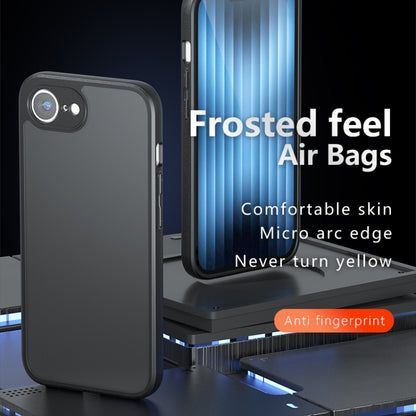 For iPhone 16e Armor Precise Hole PC Hybrid TPU Phone Case(Frosted Black) by bashfashion