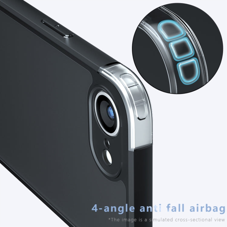 For iPhone 16e Armor Precise Hole PC Hybrid TPU Phone Case(Frosted Black) by bashfashion