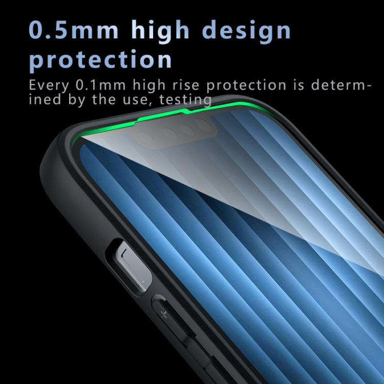 For iPhone 16e Armor Precise Hole PC Hybrid TPU Phone Case(Frosted Black) by bashfashion
