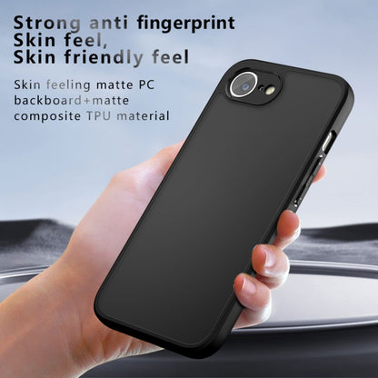For iPhone 16e Armor Precise Hole PC Hybrid TPU Phone Case(Frosted Black) by bashfashion