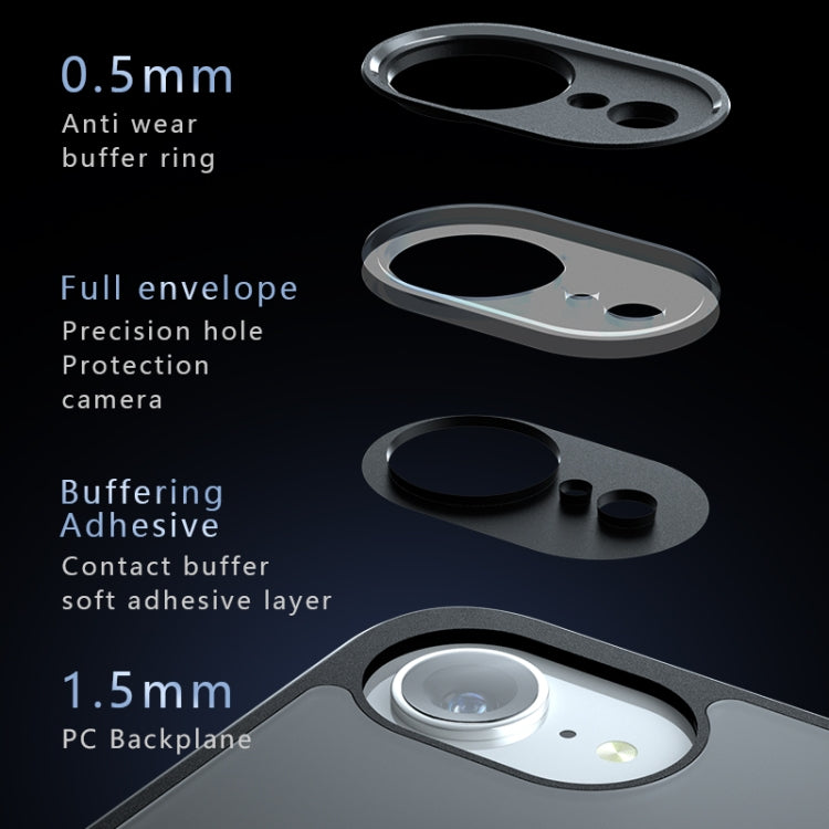 For iPhone 16e Armor Precise Hole PC Hybrid TPU Phone Case(Transparent) by bashfashion