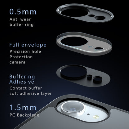 For iPhone 16e Armor Precise Hole PC Hybrid TPU Phone Case(Transparent) by bashfashion