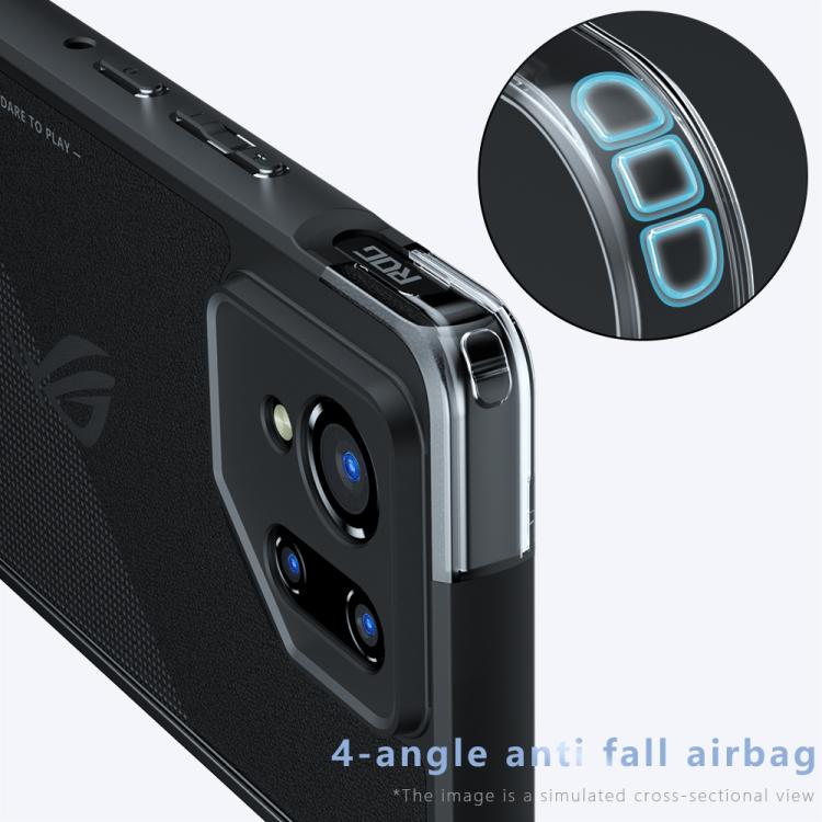 For Asus ROG Phone 9 / 9 Pro Armor Precise Hole PC Hybrid TPU Phone Case(Transparent) by bashfashion