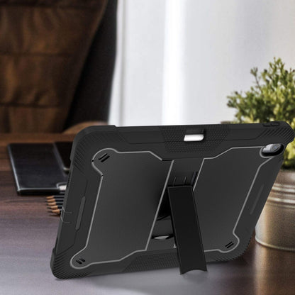 For iPad Air 13 2025 / 2024 Shockproof Silicone Hybrid PC Tablet Case with Holder(Black) by bashfashion