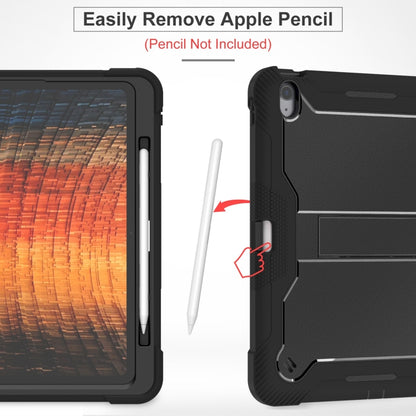 For iPad Air 13 2025 / 2024 Shockproof Silicone Hybrid PC Tablet Case with Holder(Black) by bashfashion