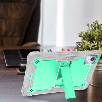 For Lenovo Tab M11 / Xiaoxin Pad 11 2024 Shockproof Silicone Hybrid PC Tablet Case with Holder(Mint Green + Grey) by bashfashion