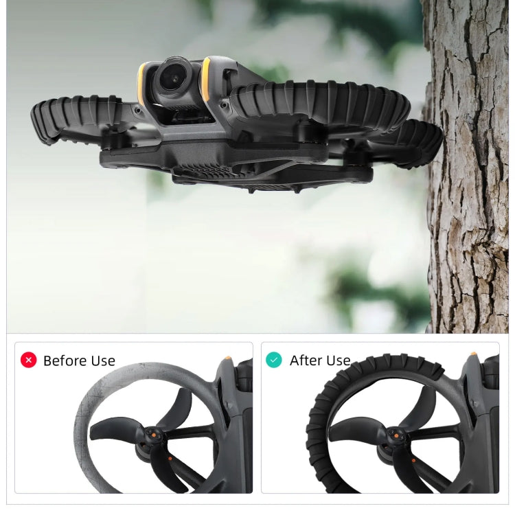 For DJI Avata 2 Sunnylife Drone Anti-Collision Protective Cover Combo Case Kit(Black) by Sunnylife