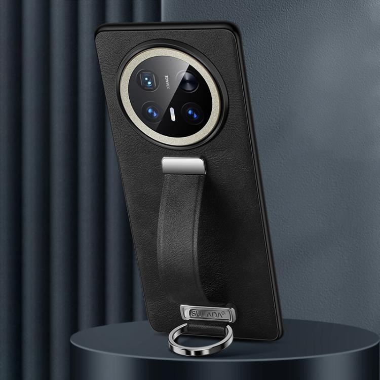 For Huawei Mate 70 Pro / Mate 70 Pro+ SULADA PC Hybrid Leather Texture Skin Feel Shockproof Phone Case(Black) by SULADA