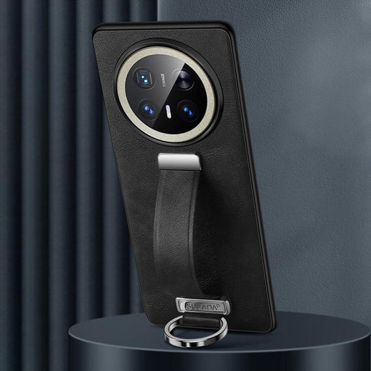 For Huawei Mate 70 Pro / Mate 70 Pro+ SULADA PC Hybrid Leather Texture Skin Feel Shockproof Phone Case(Black) by SULADA