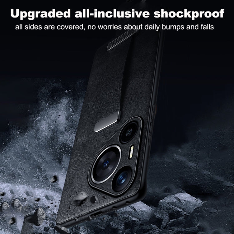 For Huawei Mate 70 Pro / Mate 70 Pro+ SULADA PC Hybrid Leather Texture Skin Feel Shockproof Phone Case(Black) by SULADA