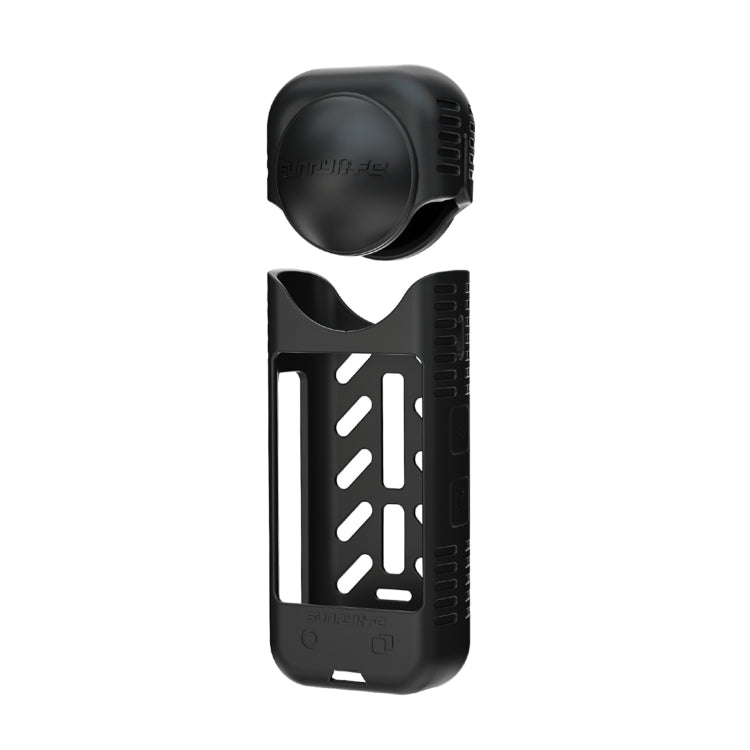 For Insta360 X4 / X5 Sunnylife Silicone Shockproof Case Lens Body Cover Kit(Black) by Sunnylife