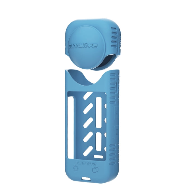 For Insta360 X4 / X5 Sunnylife Silicone Shockproof Case Lens Body Cover Kit(Blue) by Sunnylife