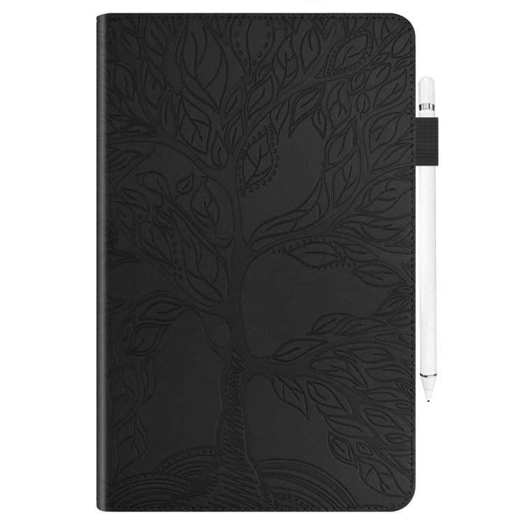 For iPad Pro 13 2025 / 2024 Tree Life Series Embossed Smart Leather Tablet Case(Black) by bashfashion