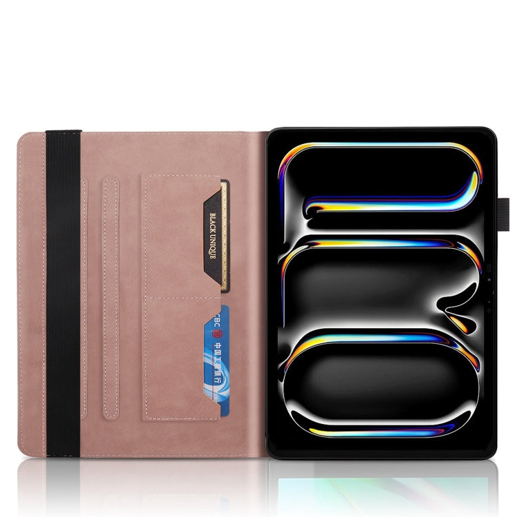 For iPad Pro 11 2025 / 2024 Tree Life Series Embossed Smart Leather Tablet Case(Rose Gold) by bashfashion