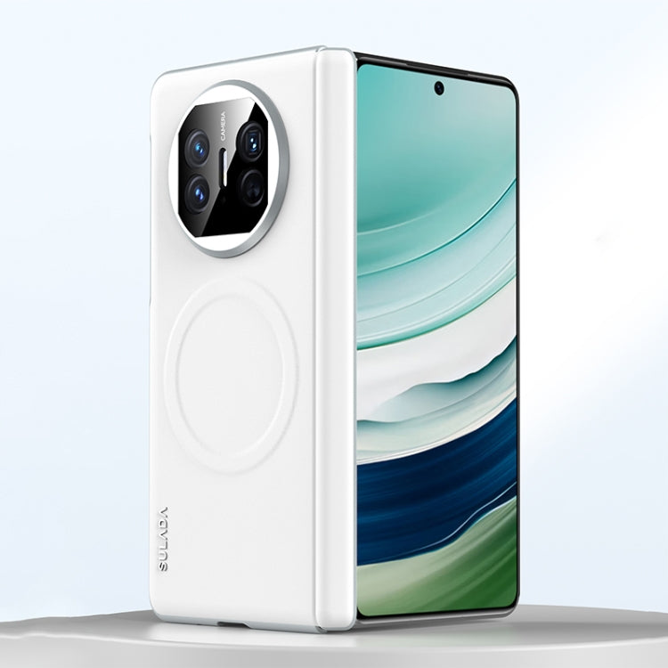 For Huawei Mate X5 SULADA Skin Feel Liquid Leather Shockproof Phone Case(White) by SULADA