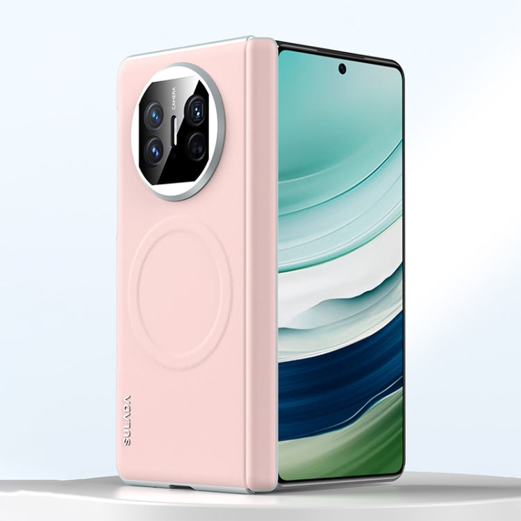 For Huawei Mate X5 SULADA Skin Feel Liquid Leather Shockproof Phone Case(Pink) by SULADA