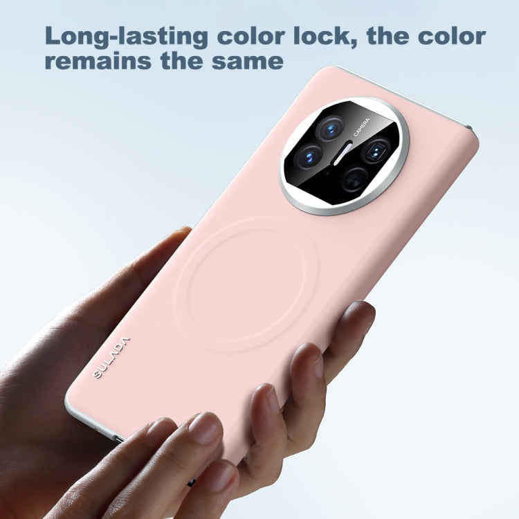 For Huawei Mate X5 SULADA Skin Feel Liquid Leather Shockproof Phone Case(Pink) by SULADA