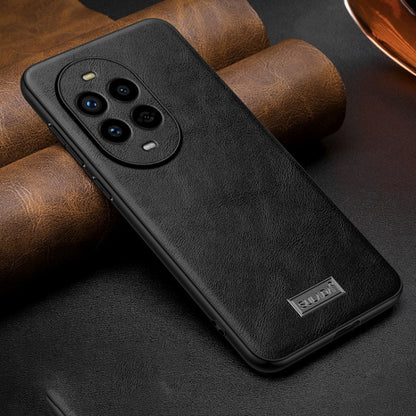 For Huawei nova 13 Pro SULADA Shockproof TPU Hybrid Handmade Leather Phone Case(Black) by SULADA