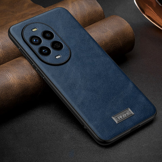 For Huawei nova 13 Pro SULADA Shockproof TPU Hybrid Handmade Leather Phone Case(Blue) by SULADA