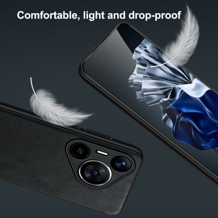 For Huawei Pura 70 Pro / 70 Pro+ SULADA Shockproof TPU Hybrid Handmade Leather Phone Case(Black) by SULADA