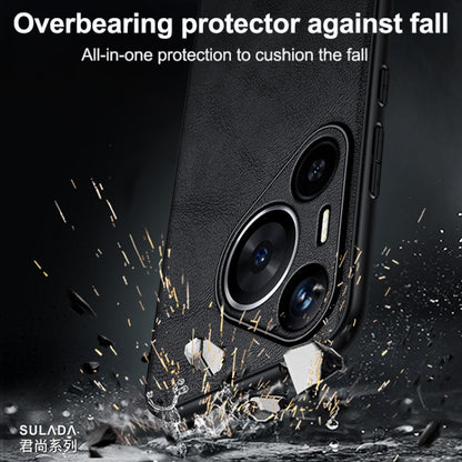 For Huawei Pura 70 Pro / 70 Pro+ SULADA Shockproof TPU Hybrid Handmade Leather Phone Case(Blue) by SULADA