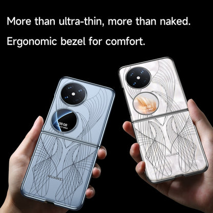 For Huawei Pocket 2 SULADA Electroplated Laser Engraving Texture PC Phone Case(Black) by SULADA