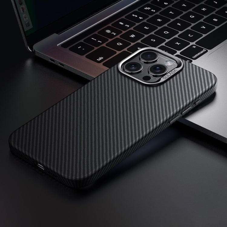 For iPhone 15 Pro Max SULADA 600D Kevlar Texture PC Shockproof Phone Case(Black) by SULADA