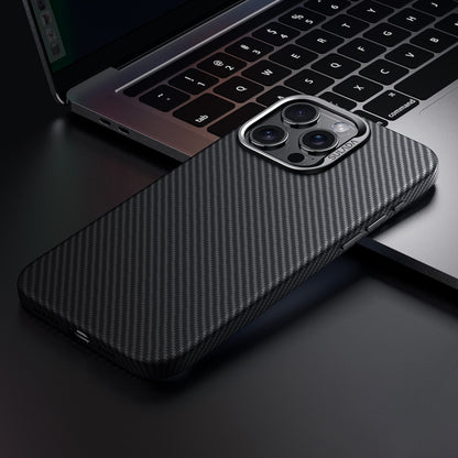 For iPhone 15 Pro Max SULADA 600D Kevlar Texture PC Shockproof Phone Case(Black) by SULADA