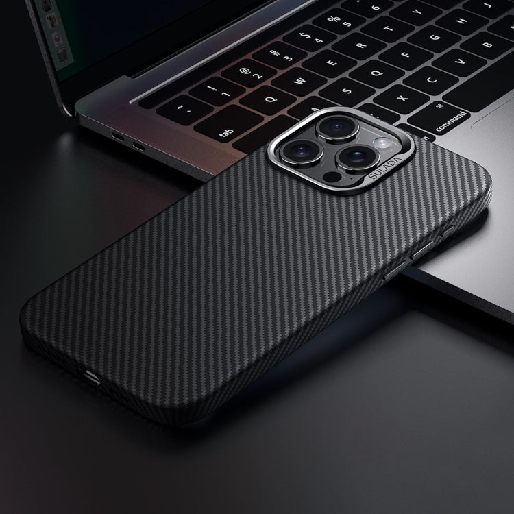 For iPhone 15 Pro SULADA 600D Kevlar Texture PC Shockproof Phone Case(Black) by SULADA