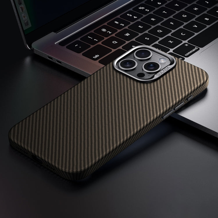 For iPhone 14 Pro Max SULADA 600D Kevlar Texture PC Shockproof Phone Case(Brown) by SULADA
