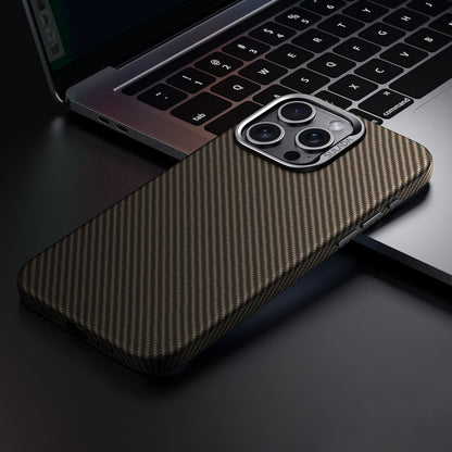 For iPhone 14 Pro Max SULADA 600D Kevlar Texture PC Shockproof Phone Case(Brown) by SULADA