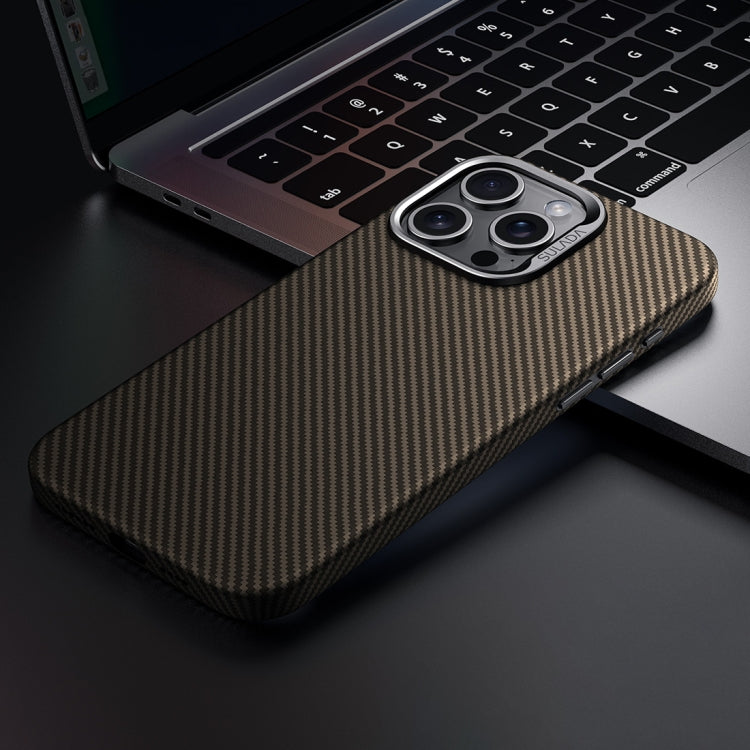 For iPhone 14 Pro SULADA 600D Kevlar Texture PC Shockproof Phone Case(Brown) by SULADA