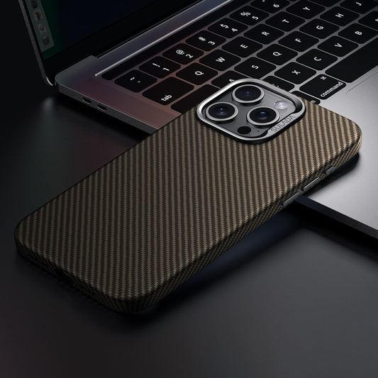 For iPhone 14 Pro SULADA 600D Kevlar Texture PC Shockproof Phone Case(Brown) by SULADA
