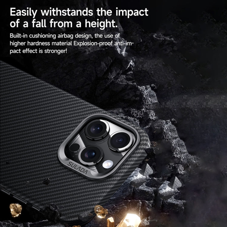 For iPhone 14 SULADA 600D Kevlar Texture PC Shockproof Phone Case(Black) by SULADA