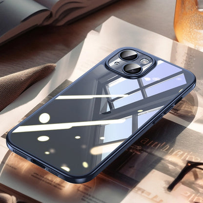For iPhone 15 SULADA Electroplating Frosted PC + TPU Shockproof Phone Case(Blue) by SULADA