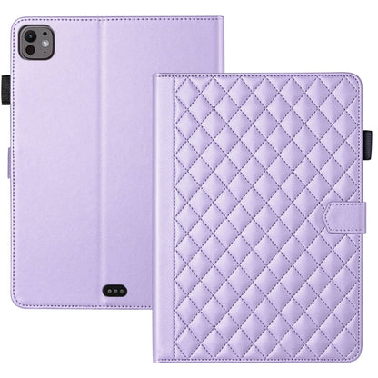 For iPad Pro 11 2025 / 2024 Rhombus Lattice Leather Smart Tablet Case(Purple) by bashfashion