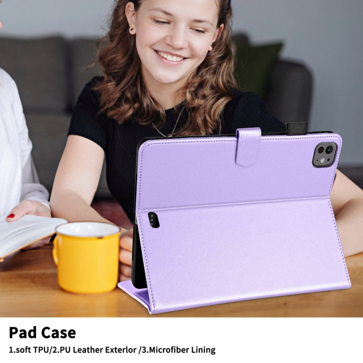 For iPad Pro 11 2025 / 2024 Rhombus Lattice Leather Smart Tablet Case(Purple) by bashfashion