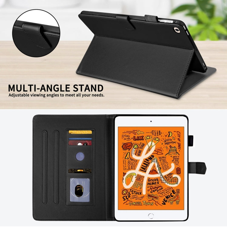 For iPad mini 5 / mini 4 / mini 3 Rhombus Lattice Leather Smart Tablet Case(Black) by bashfashion