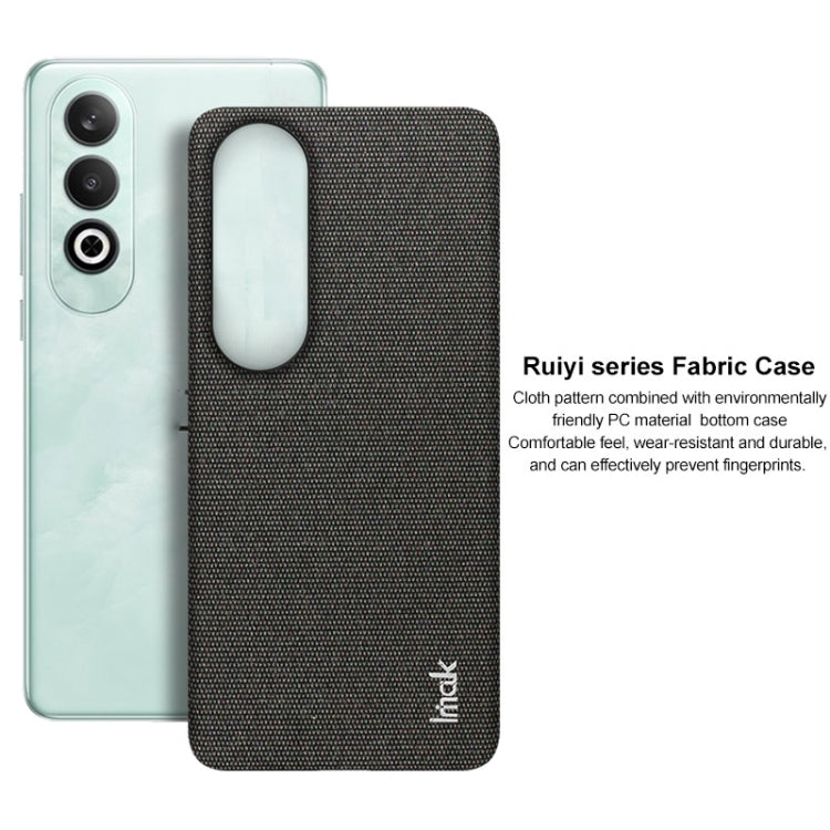For OPPO K12 5G imak Ruiyi Series Cloth Texture PU + PC Phone Case(Black) by imak