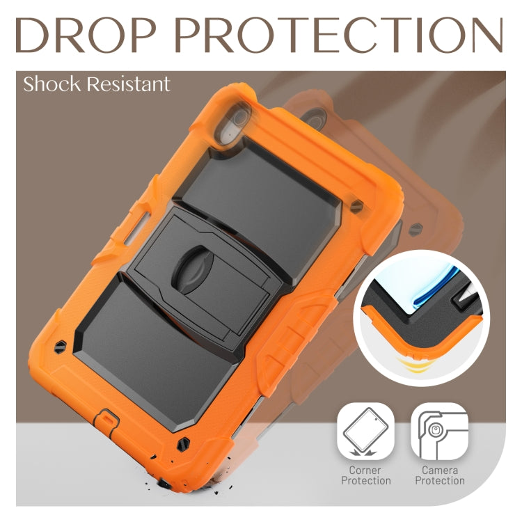 For iPad Air 11 2025 / 2024 Silicone Hydric PC Tablet Case with Shoulder Strap & Holder(Orange) by bashfashion