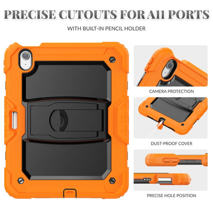 For iPad Air 11 2025 / 2024 Silicone Hydric PC Tablet Case with Shoulder Strap & Holder(Orange) by bashfashion
