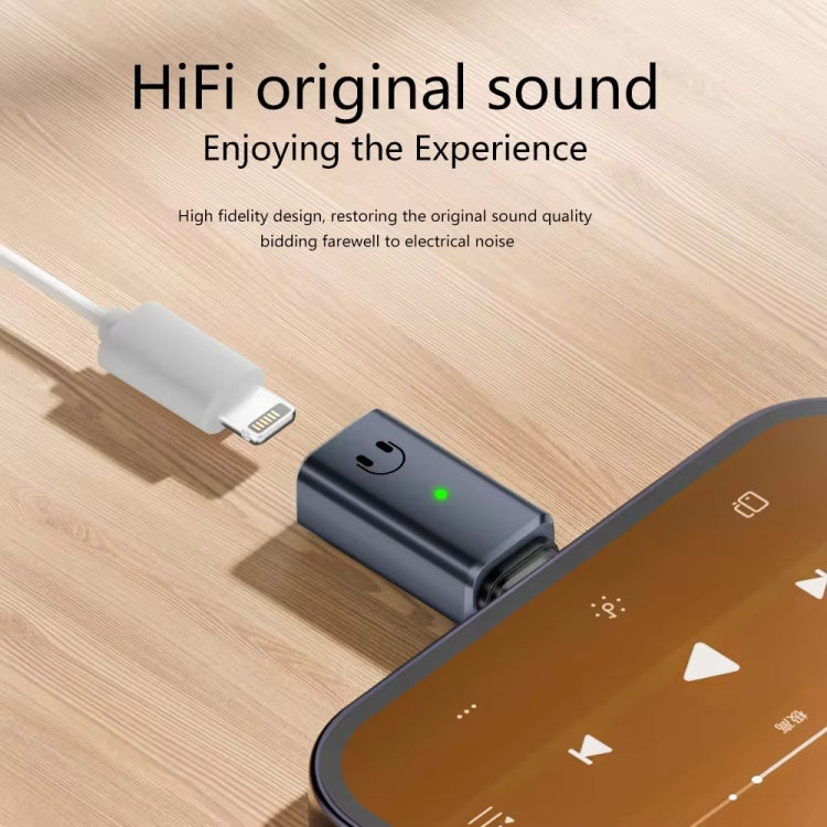 8 Pin Female to Type-C Male Adapter Hi-Fi Audio Sound Card Connector(White) by bashfashion