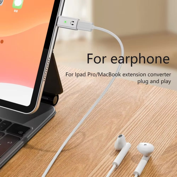 8 Pin Female to Type-C Male Adapter Hi-Fi Audio Sound Card Connector(White) by bashfashion