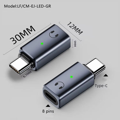 8 Pin Female to Type-C Male Adapter Hi-Fi Audio Sound Card Connector(White) by bashfashion