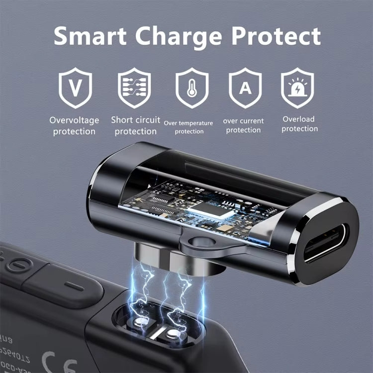 For Shokz Bone Conduction Bluetooth Earphone Charging Conversion Adapter, Interface:8 Pin Side Bend by bashfashion