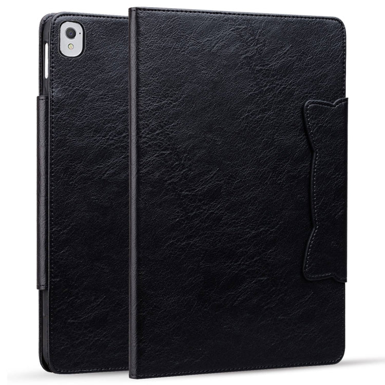 For iPad Air / Air 2 / 9.7 2017 / 2018 Cat Buckle Leather Smart Tablet Case(Black) by bashfashion