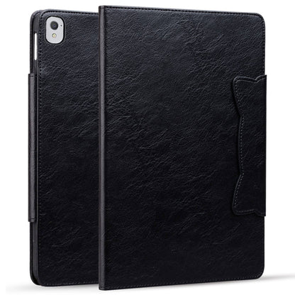 For iPad Air / Air 2 / 9.7 2017 / 2018 Cat Buckle Leather Smart Tablet Case(Black) by bashfashion